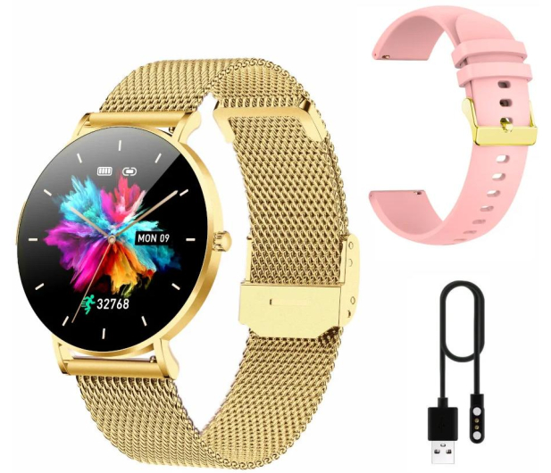 Manta Alexa Lux Gold + Różowy Pasek - 1377394 - zdjęcie 2